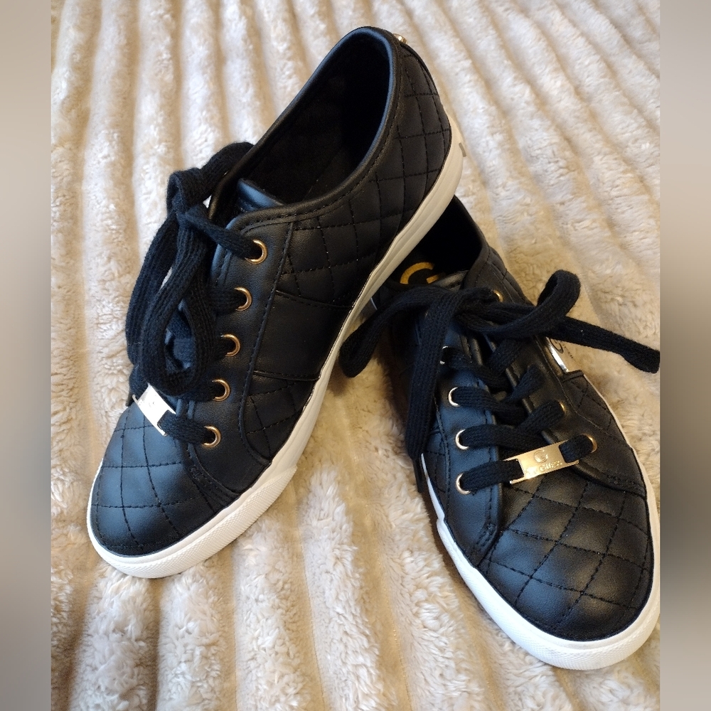 G by Guess Black Quilted Sneakers